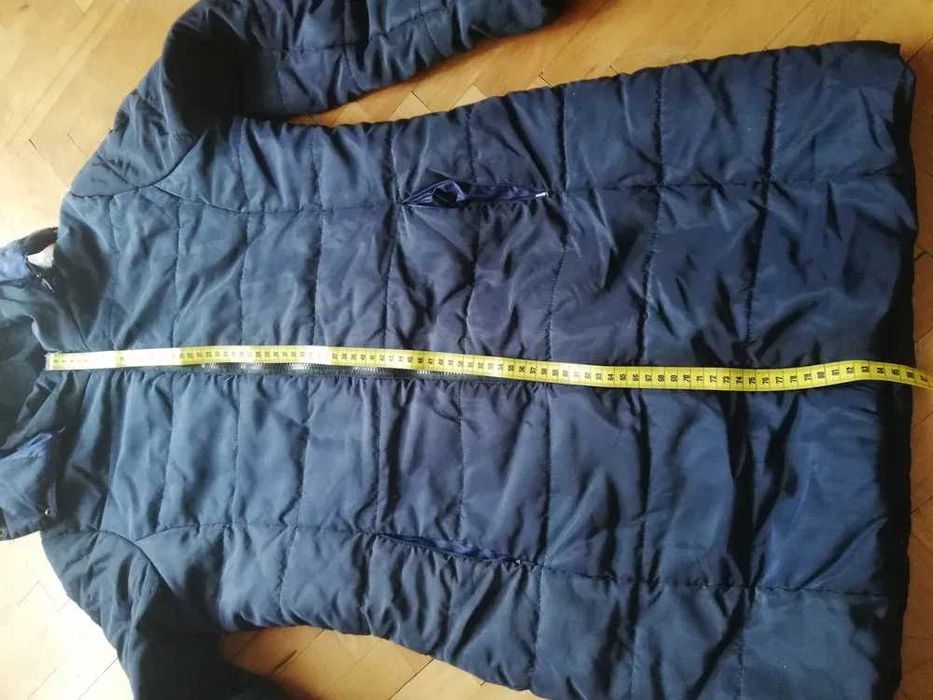 Kurtka zimowa z kapturem , rozm L, granatowa