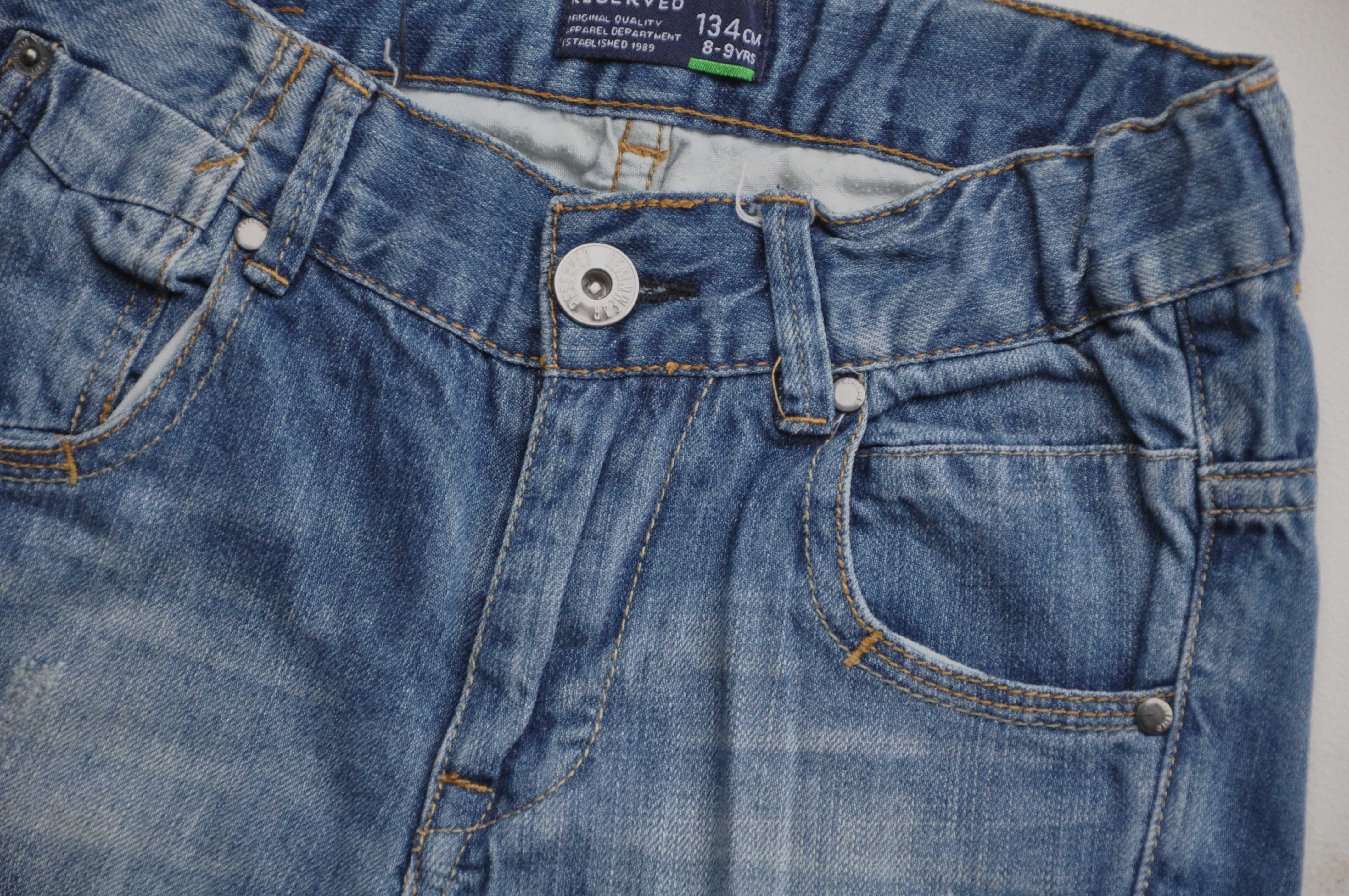 28 RESERVED Spodnie jeansowe skinny niebieskie  r 134 BDB
