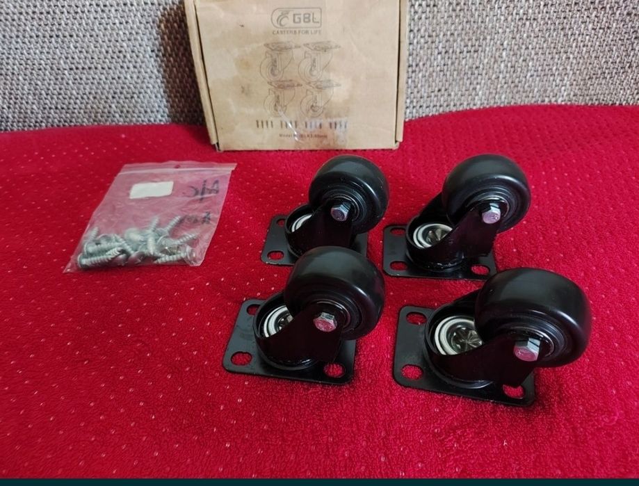 Kółka do wózka-czarne kółka do mebli