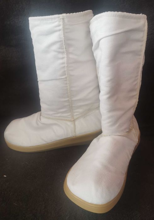 Kozaki białe damskie Diva