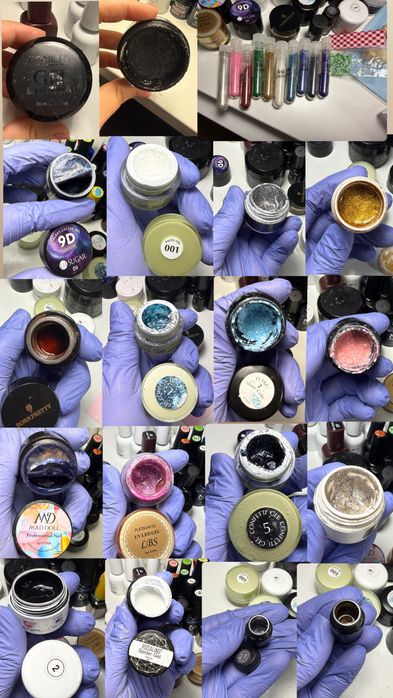 Набор материал для маникюра гель лак краска декор