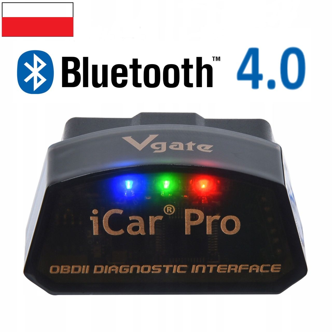 Vgate iCar PRO BT4.0 Interfejs OBD2 OBDII ELM327 kasowanie błędów