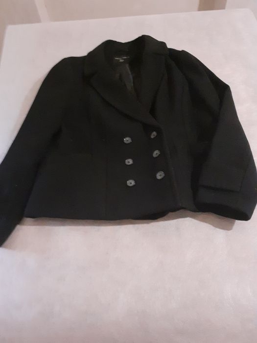 Пальто бушлат чёрное новое
