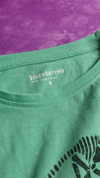 Super piżamka dla chłopca 128 cm. Bawełna dino miętowa