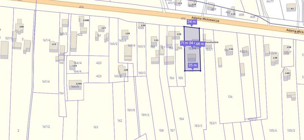 Sprzedam działkę zabudowa zagrodowa 55 ARÓW