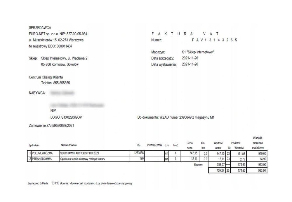 Apple Airpods Pro Etui ładujące Oryginalne