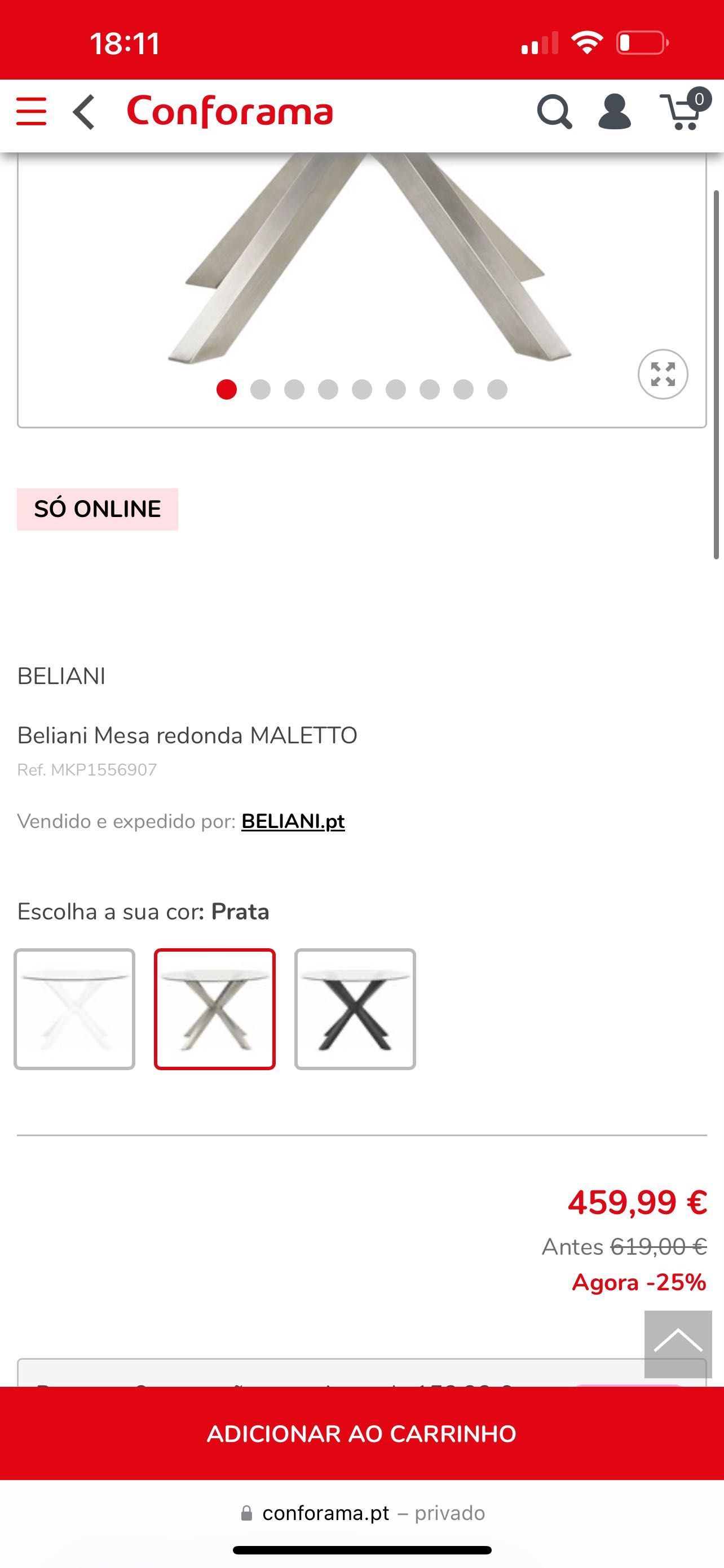 Mesa de vidro com 4 cadeiras