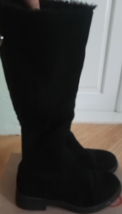 Зимові замшевііі ботфорди,38 р