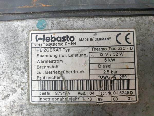 Chauffage / sofagem de parque MERCEDES-BENZ Classe A (W168)