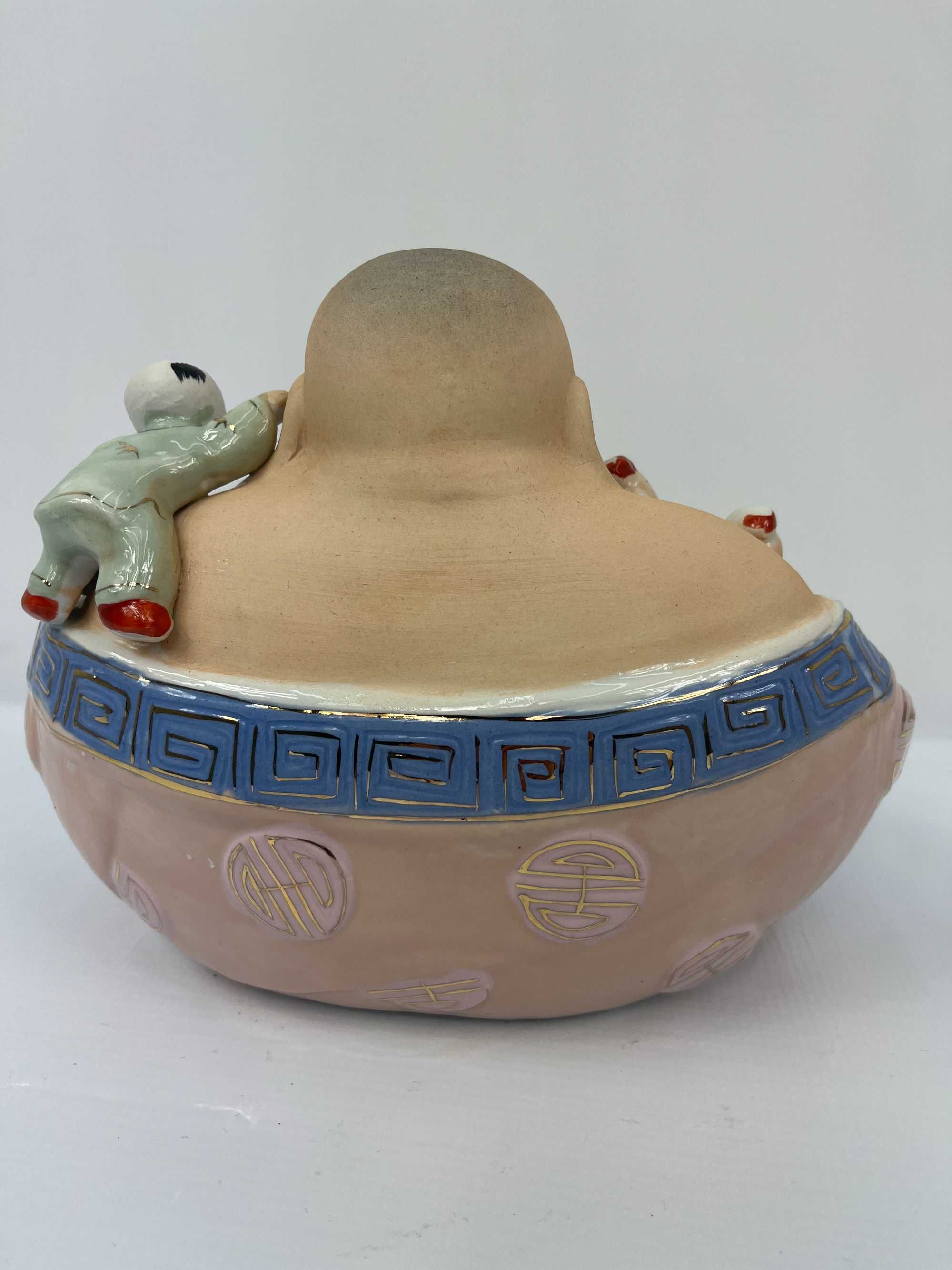 Figurka porcelana Chińska Budda z dziećmi lata 70-te