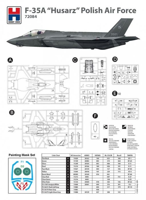 72084 Hobby 2000 Lockheed Martin F-35 A "Husarz" Polish Air Force