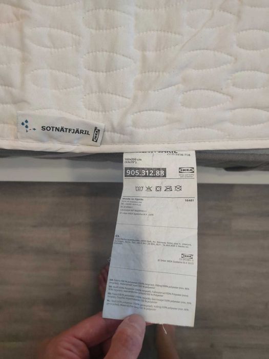 Używane łóżko podwójne z materacem z Ikei 180-200 sm