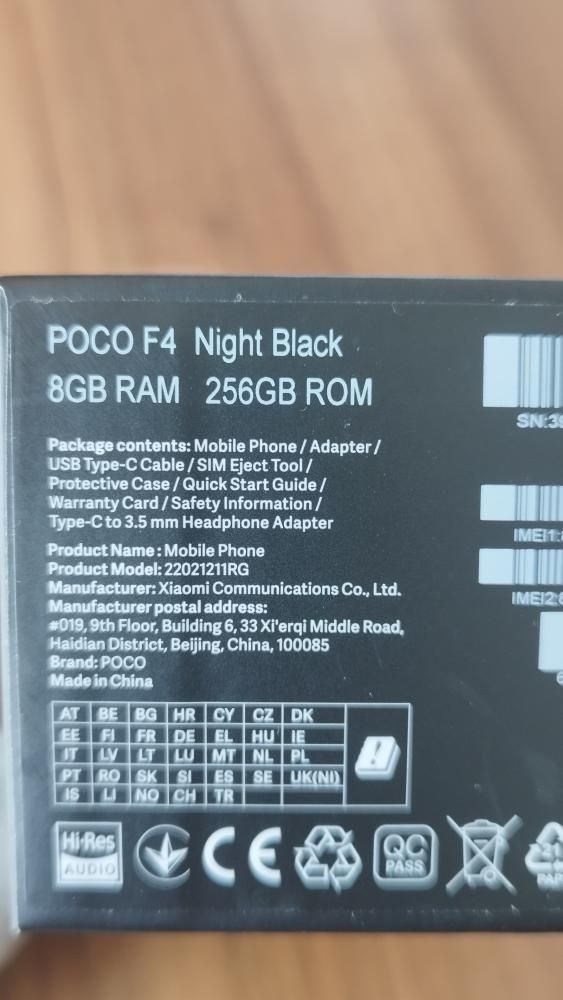 Xiaomi Poco F4 256gb