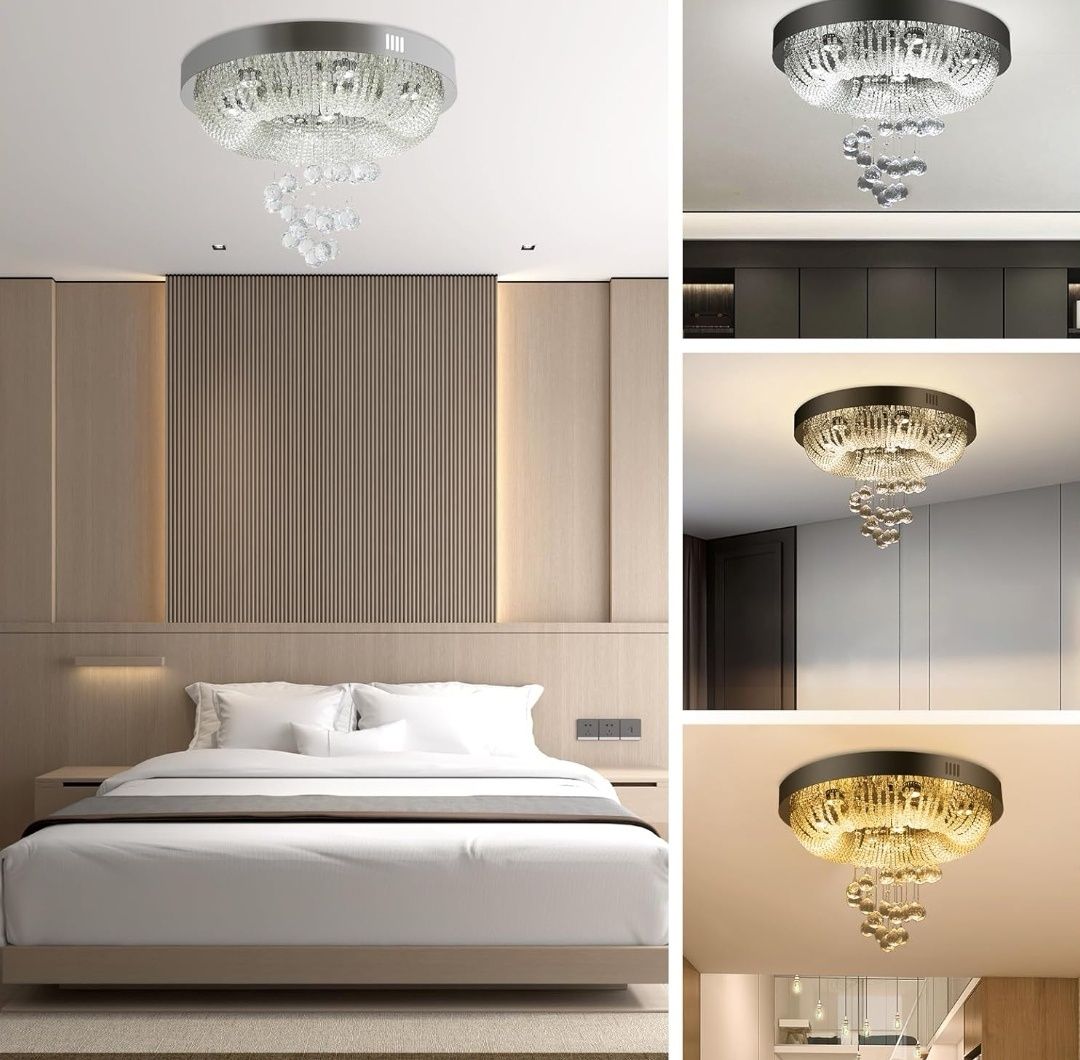 Lampa sufitowa LED, luksusowy żyrandol do, nowoczesny