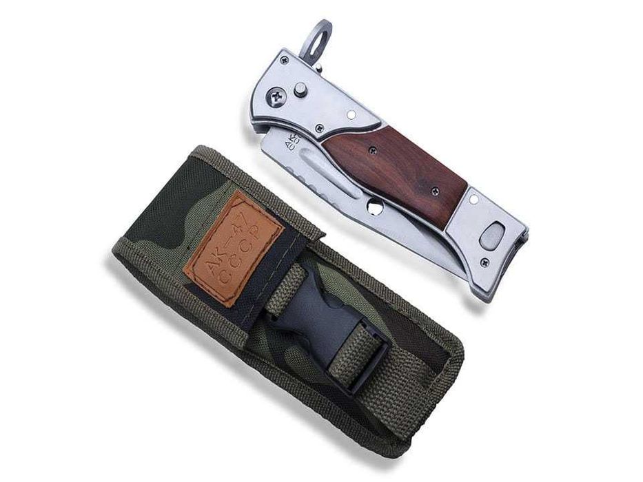 Nóż sprężynowy bagnet AK-47, clip point, 270 mm składany N707