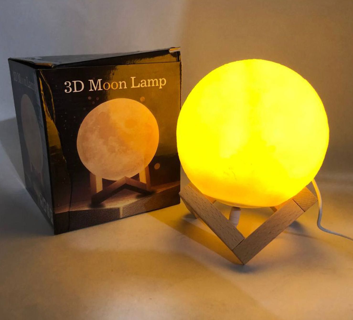 Нічник місяць, який світиться Moon Lamp 13 см