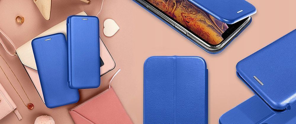Etui Z Klapką Magnetic Smart Diva Do Samsung A51 Granatowe