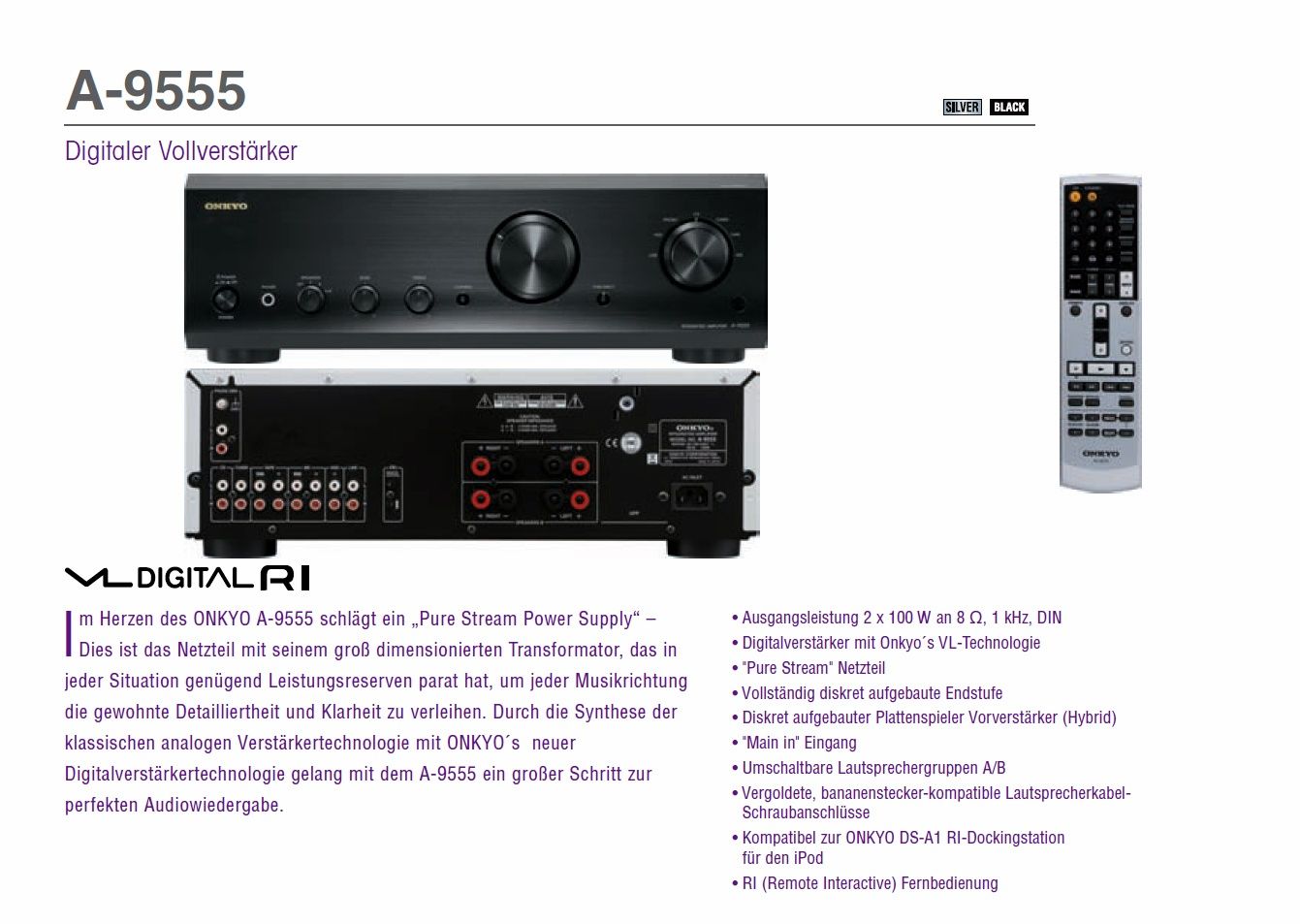 Wzmacniacz Onkyo A-9555 super stan