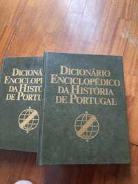 Conjunto 2 Dicionários Enciclopédicos História Portugal