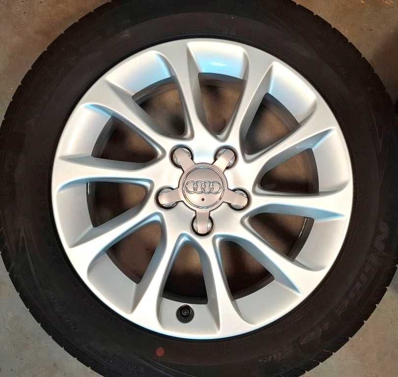 Felgi aluminiowe AUDI z oponami 205/55 R16, Super stan!!! ZOBACZ!