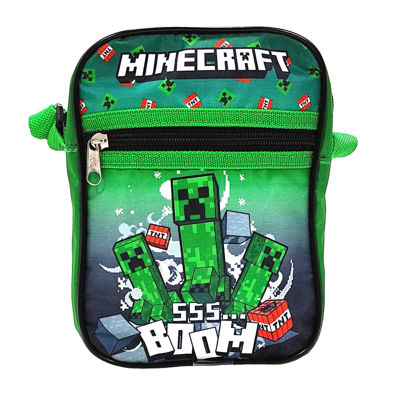 Zielona torba listonoszka Minecraft 20,5 x 15 cm