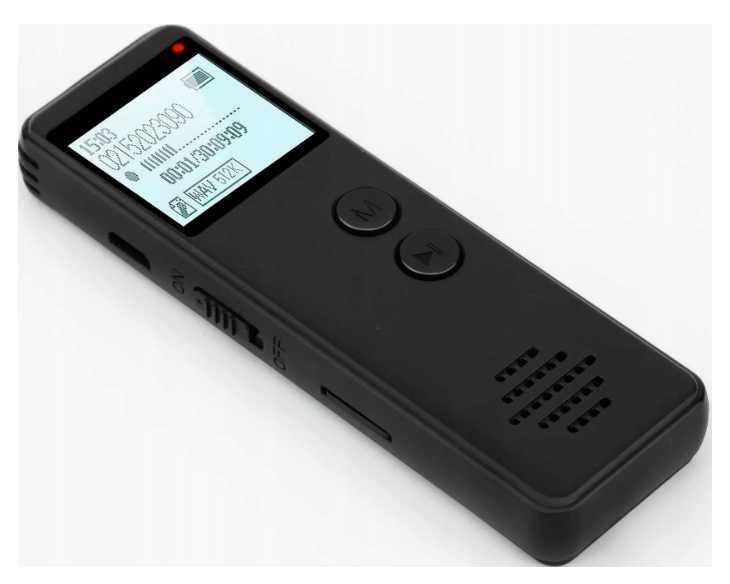 Dyktafon cyfrowy T65 – 8GB pamięci, 10 godzin nagrywania ttst1529