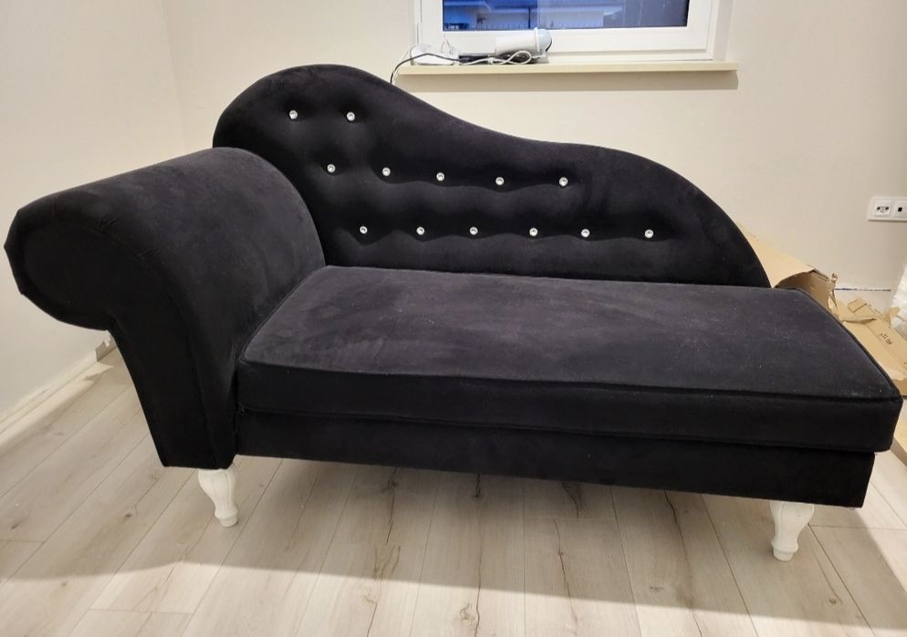 Kanapa glamour czarna