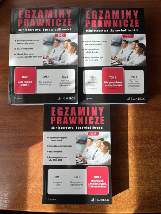 Egzaminy prawnicze Ministerstwa Sprawiedliwości (3 tomy)