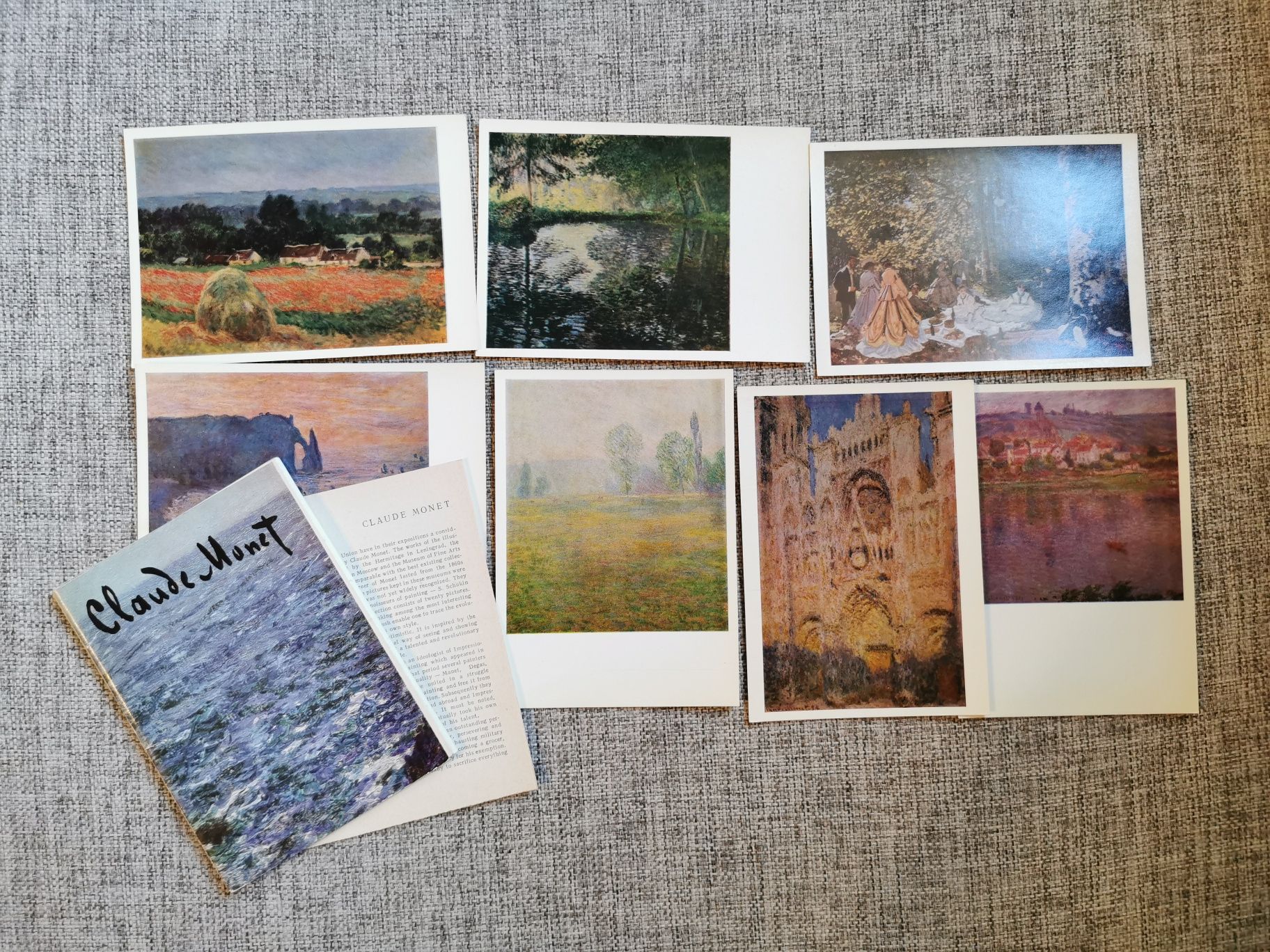 Pocztówki - Cloude Monet 16 sztuk komplet! Wydrukowane w ZSRR