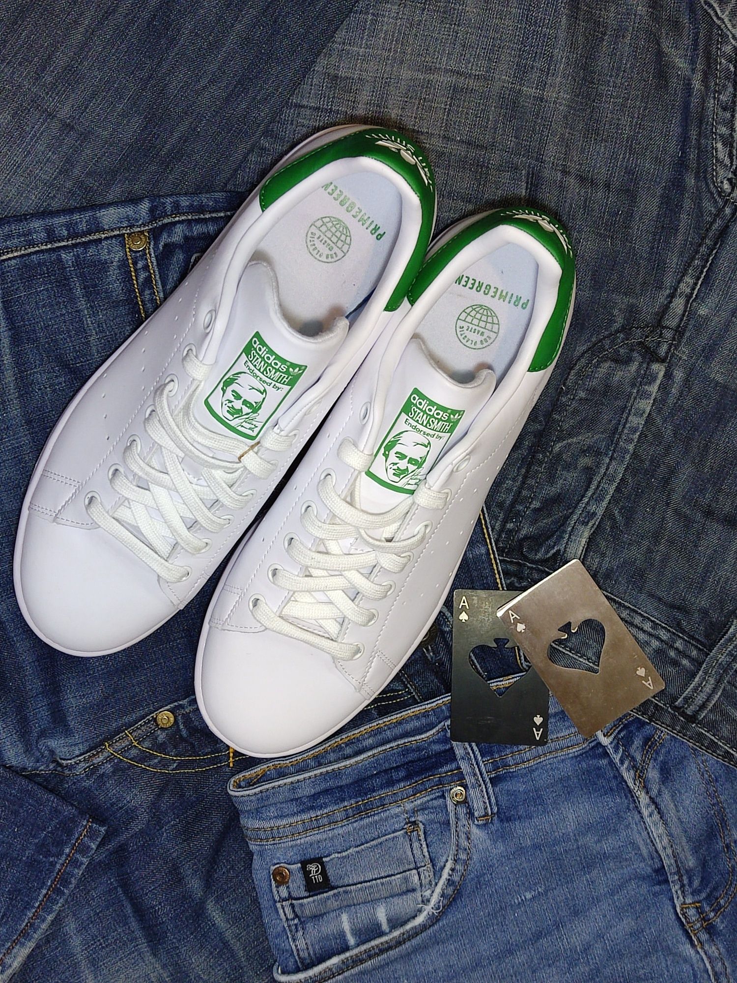 Оригінальні білі кросівки осінні Adidas Stan Smith оригінал кеди осень