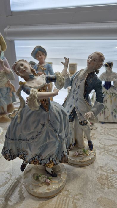 2x figurka porcelana tancerka i panicz
