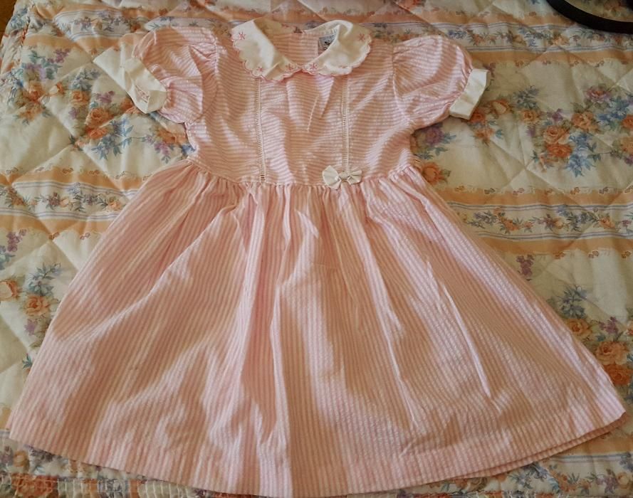 vestido para menina de 4 anos - cerimonia - azul / rosa / laranja