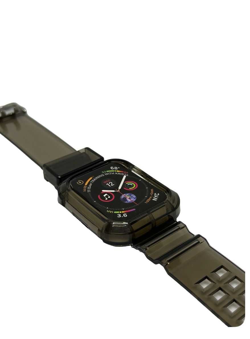 Apple Watch 42/44/45mm Opaska Silikonowa Pasek Obudowa Szara kod 1610