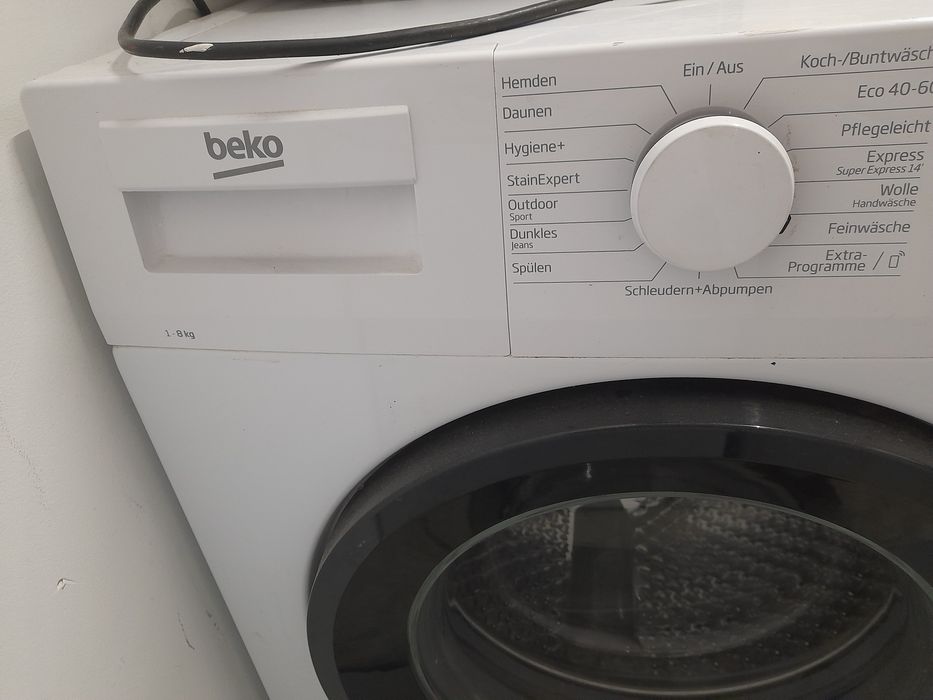 Pralka Beko parowa,ProSmartInventer,8kg wsadu, 1400obrotów, sprawna
