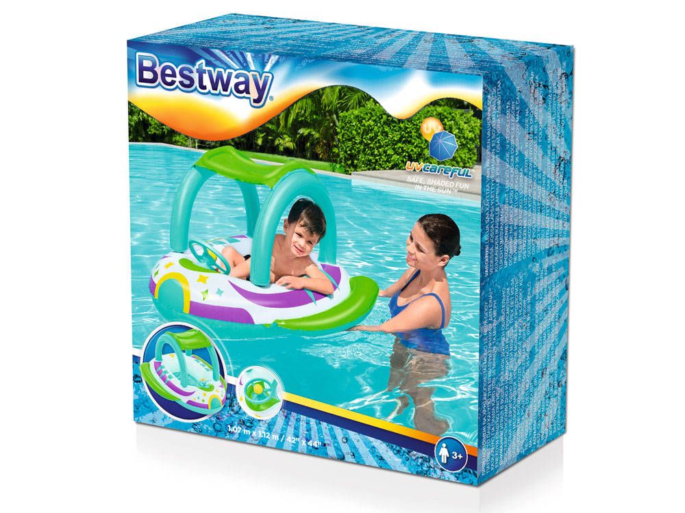 Bestway Dmuchany Ponton Z Daszkiem Łódka 34149