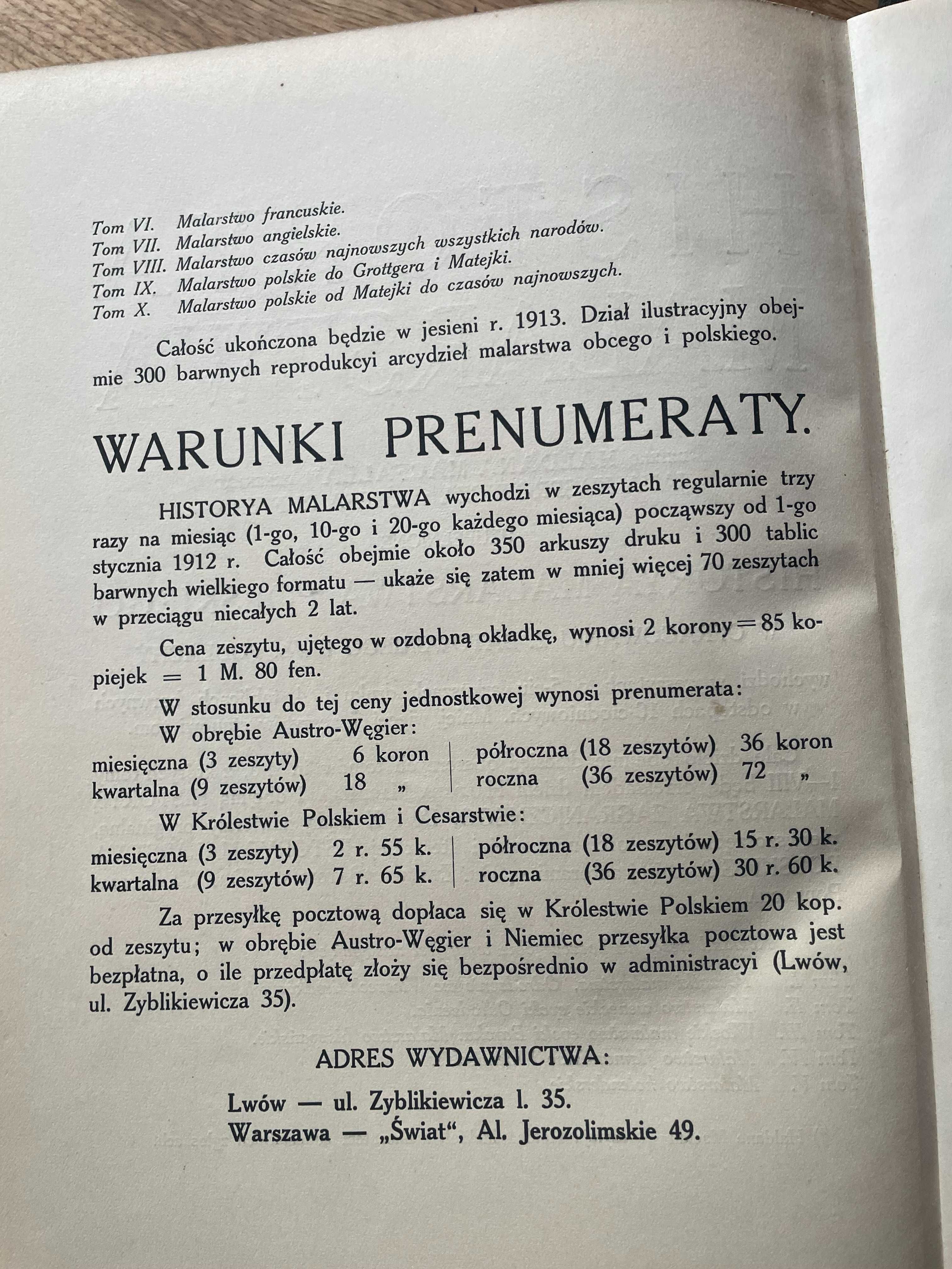 H. MACFALL Historya malarstwa, tom I, wyd. 1912-18 r.