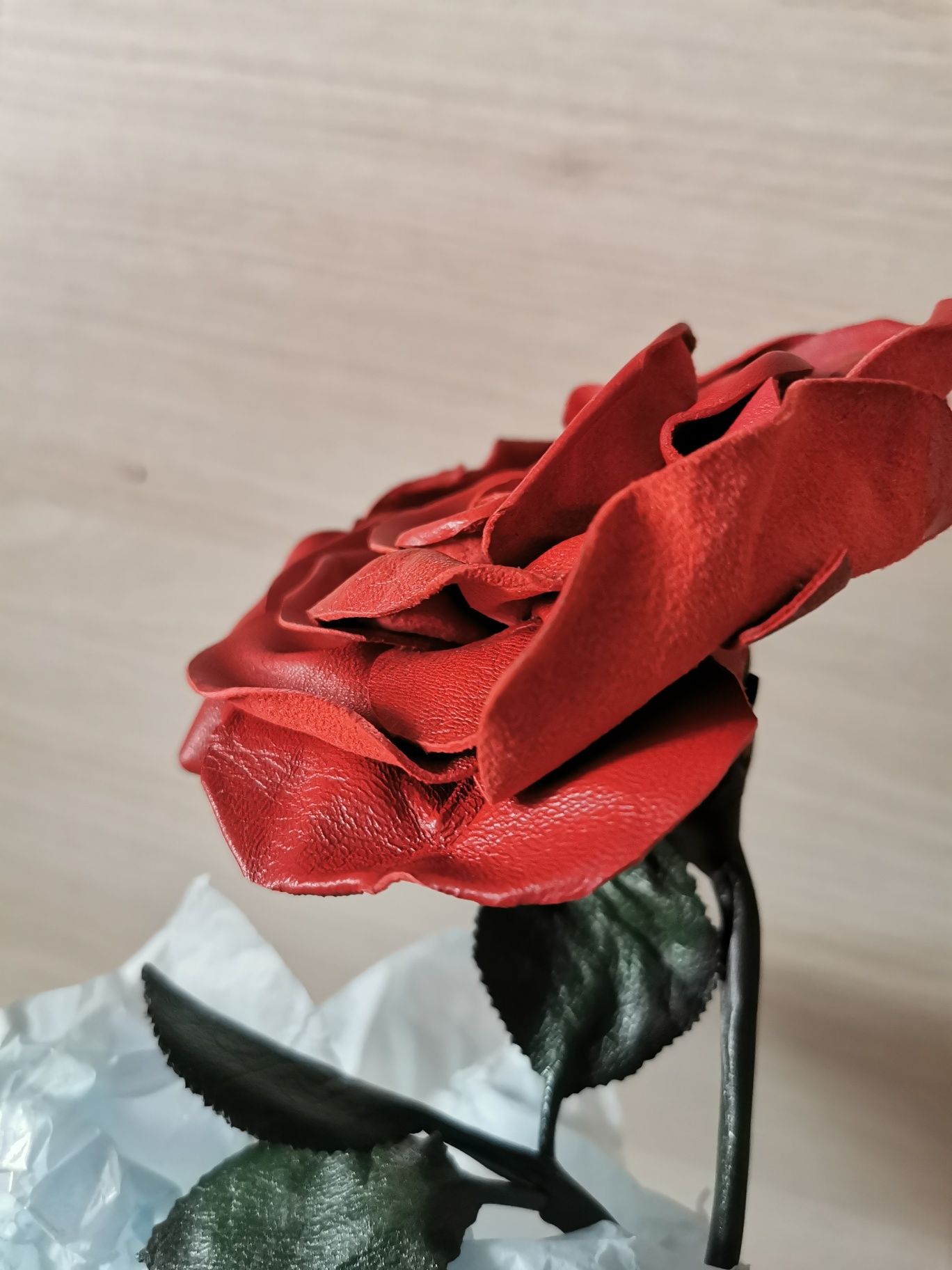 Piękna Róża Duża że skóry Prezent ręcznie robiona handmade Walentynki