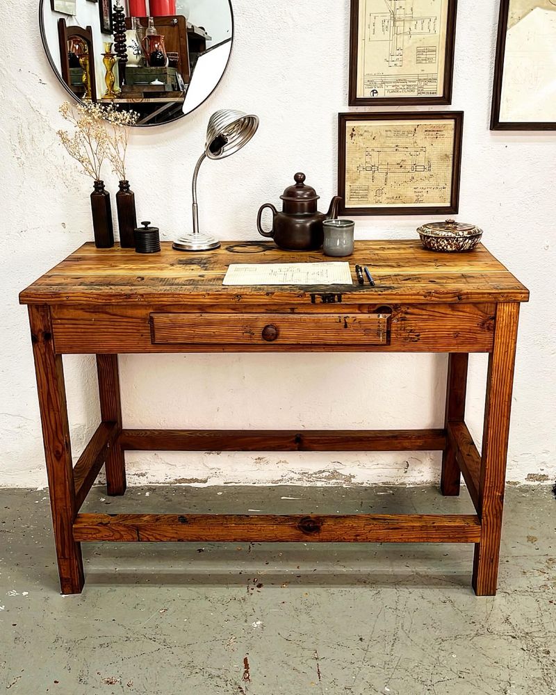 Mesa de apoio rústica