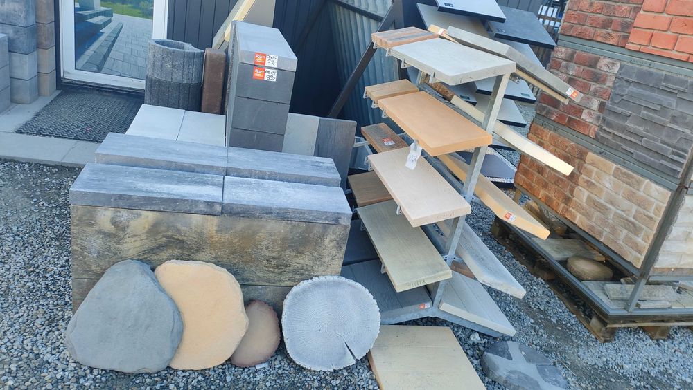 Blat stół grill kuchnia taras palisada kostka brukowa ogrodzenie mur