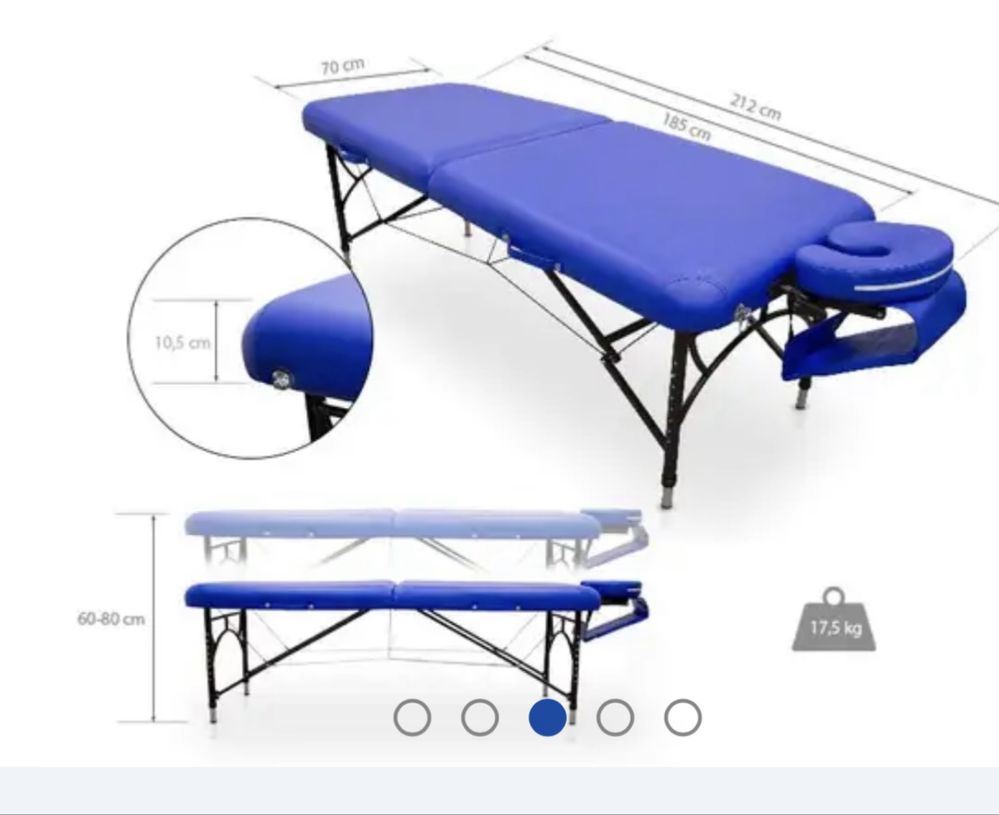 Marquesa de massagem dobravel com estrutura em aluminio