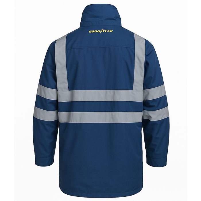 Kurtka ochronna BHP odblaskowa przeciwdeszczowa z kapturem XL/XXL