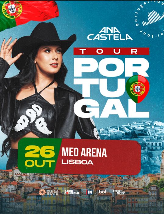 Vendo bilhete Ana Castela, em Lisboa- Plateia em pé