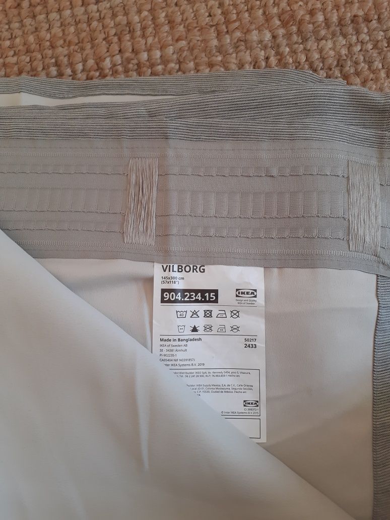 Ikea zaslony Vilborg nowe szare