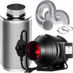 VIVOSUN 4” 190 CFM (323 m³/h) – wentylator + filtr węglowy + regulator