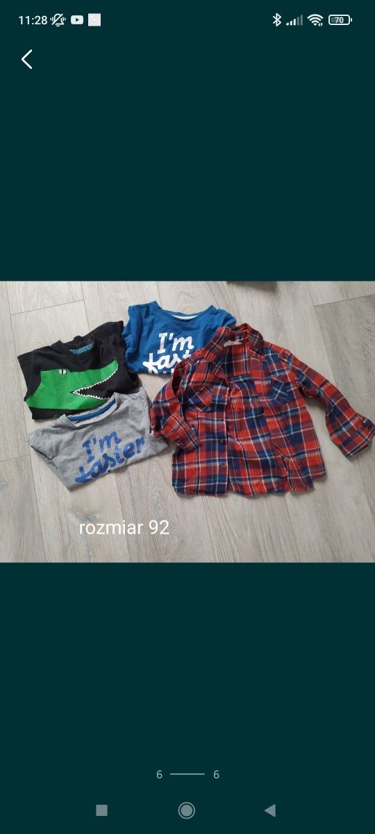 Koszula t-shirt Zara rebel h&m 92