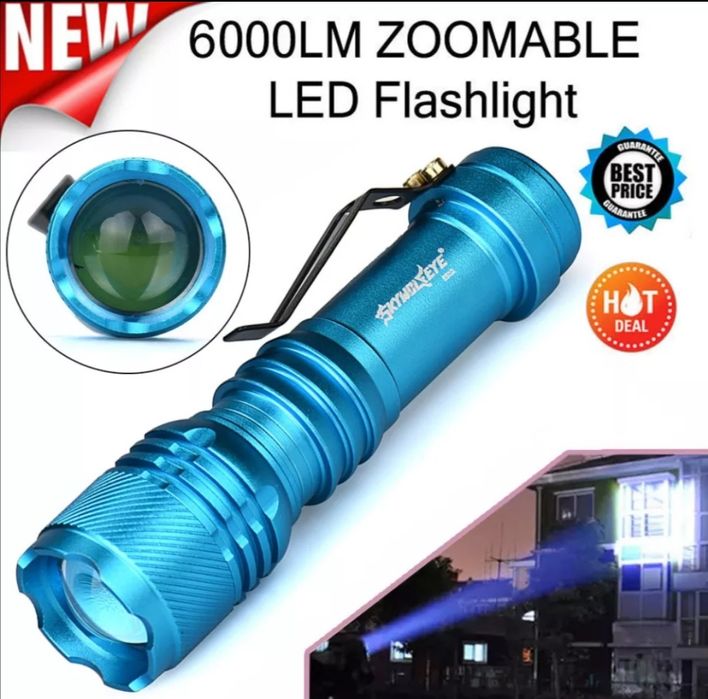 Lanterna Táctica Led Cree Sky Wolfeye - Ctt Grátis