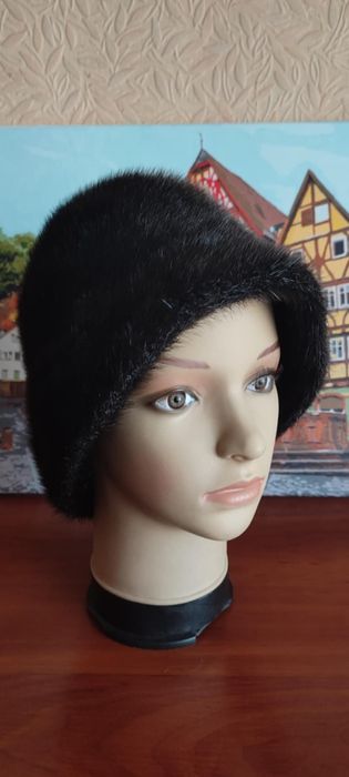 Панама шапка з норки натуральне хутро.