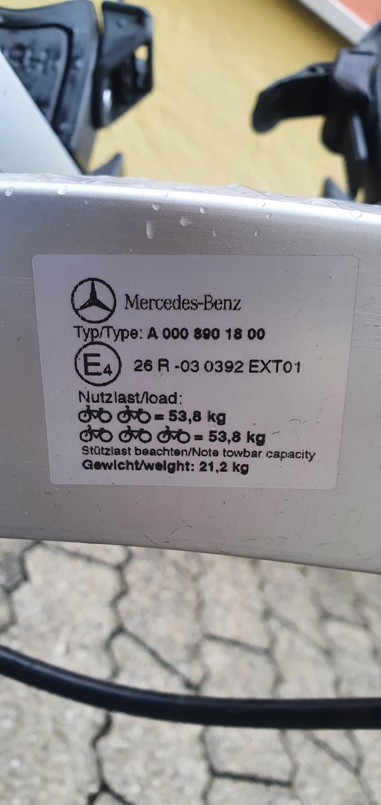 Bagażniki Platforma  na 3 rowery Atera  Mercedes Benz