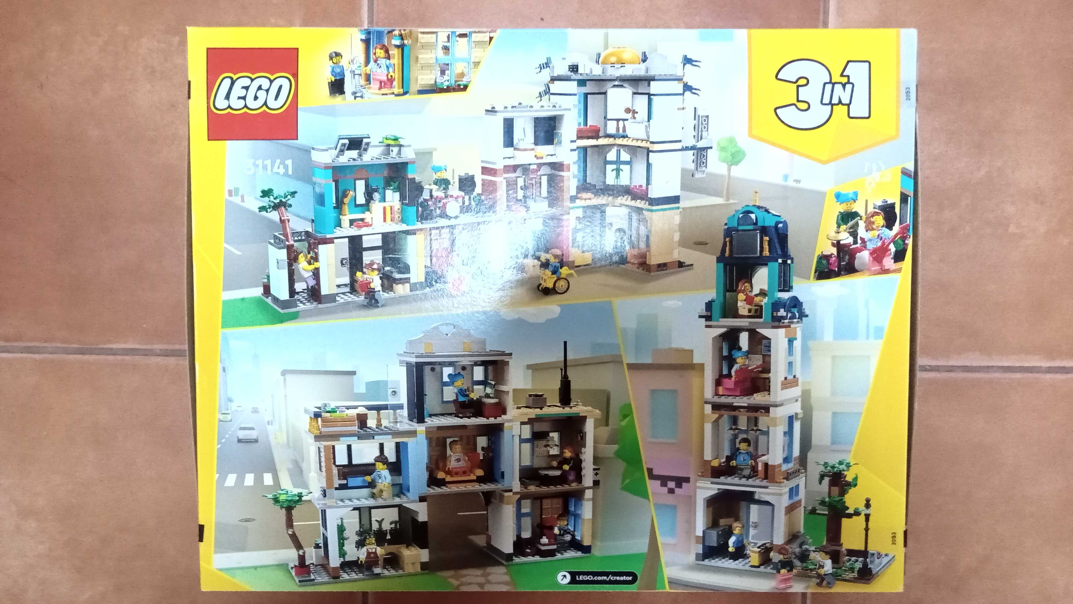 Conjunto LEGO city 3 em 1 - Rua principal. Novo - Selado