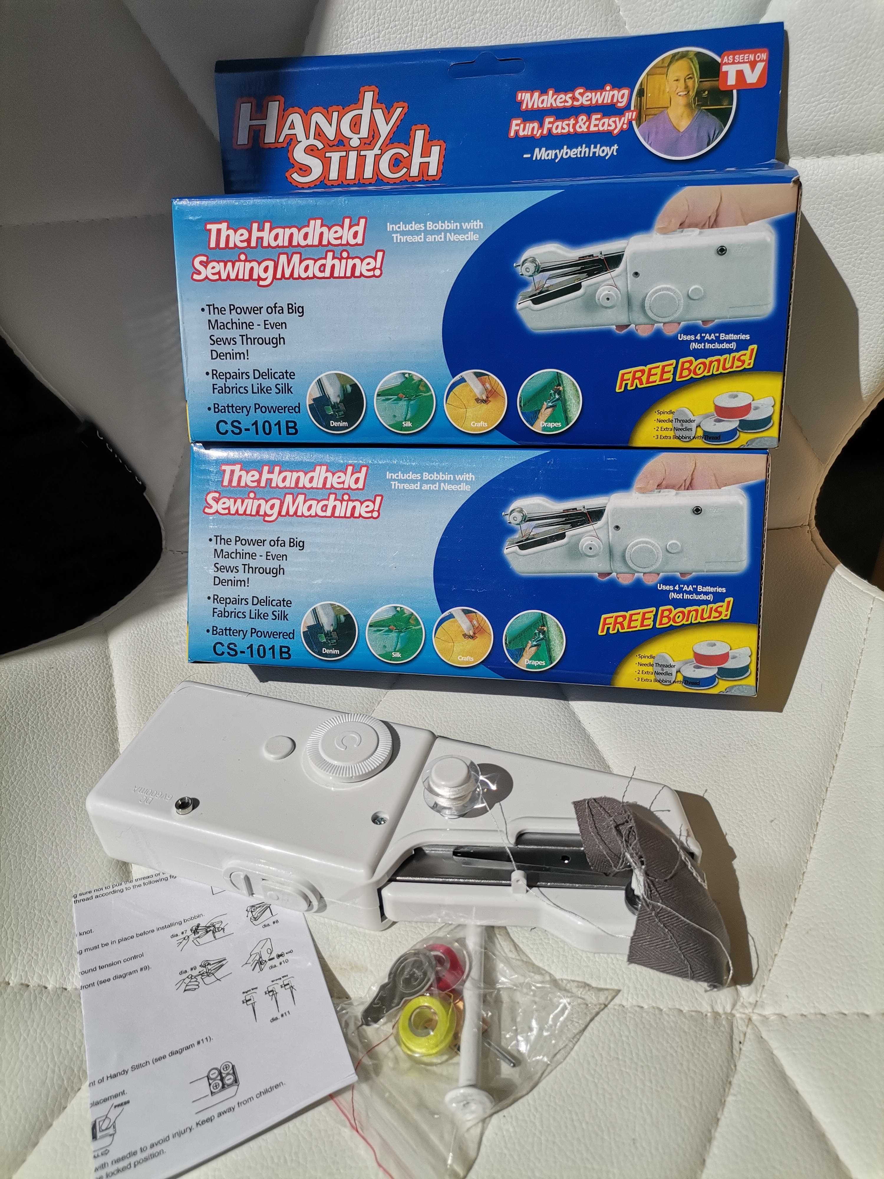 Портативная ручная швейная машинка Handy Stitch от батареек